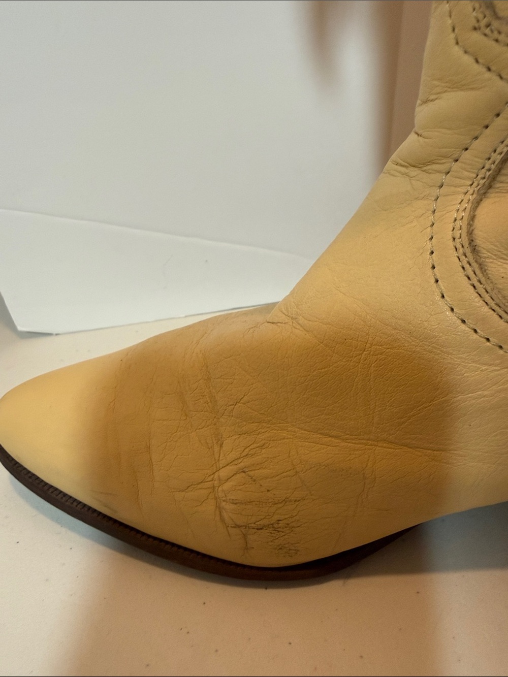 Vintage Acme Leather Fringe Boots 8 - Picture 4 of 11